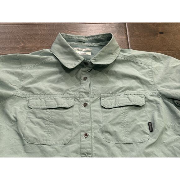 Columbia Womens Pilsner Novelty Hiking Outdoors Ventilated Short Sleeve Shirt L - Picture 4 of 10